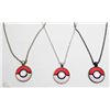 Image 1 : LOT OF 3 POKEBALL PENDANTS ON CHAINS
