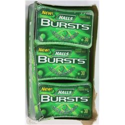 CASE OF 10 PACKS OF HALLS BURSTS APPLE SURGE