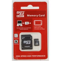 NEW 32GB MICRO SD CARD WITH ADAPTOR