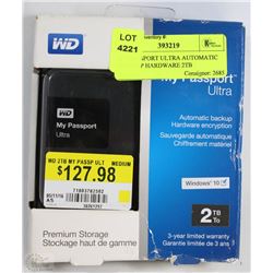 MY PASSPORT ULTRA AUTOMATIC BACK UP HARDWARE 2TB