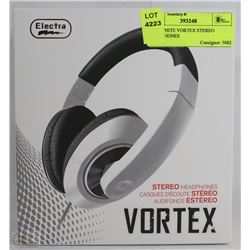 NEW WHITE VORTEX STEREO HEADPHONES