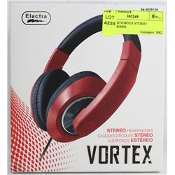 NEW RED VORTEX STEREO HEADPHONES