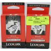 Image 1 : LOT OF 2 LEXMARK 17  BLACK  PRINT INK CARTRIDGES