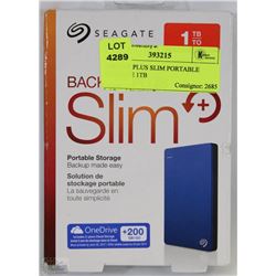 BACKUP PLUS SLIM PORTABLE STORAGE 1TB