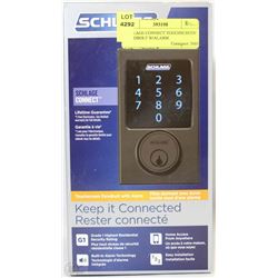 SCHLAGE CONNECT TOUCHSCREEN DEADBOLT W/ALARM