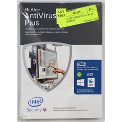MCAFEE ANITVIRUS PLUS 1 YEAR SUBSCRIPTION