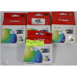 4 CANON BCI-16 COLOR   INK CARTRIDGES