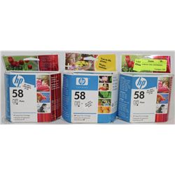 2  HP 58 PHOTO  INK CARTRIDGES