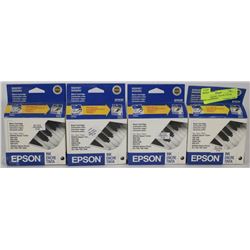 4 EPSON S020187   BLACK  COLOR  INK CARTRIDGES