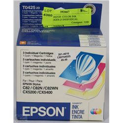 EPSON T042520  COLOR INK CARTRIDGES (3 INDIVIDUAL