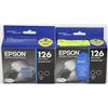 Image 1 : LOT OF 2 EPSON 126 BLACK INK