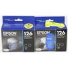 Image 1 : LOT OF 2 EPSON 126 BLACK INK
