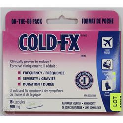 NEW COLD-FX 18 CAPSULE ON -THE-GO PACK