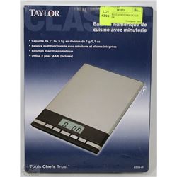 TAYLOR DIGITAL KITCHEN SCALE WITH TIMER