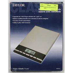 TAYLOR DIGITAL KITCHEN SCALE WITH TIMER
