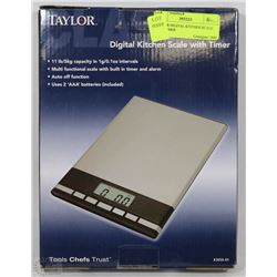 TAYLOR DIGITAL KITCHEN SCALE WITH TIMER