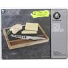 Image 1 : NEW HOMETRENDS 3PCS CHEESE ACACIA WOOD BOARD SET &