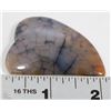 Image 1 : 71) GRAY ORANGE HEART SHAPE AGATE PENDANT 131CT