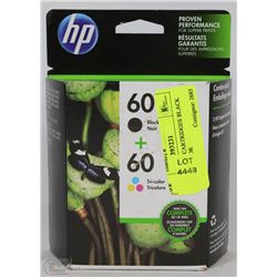 HP 60 +60 INK CARTRIDGES BLACK AND TRI COLOR