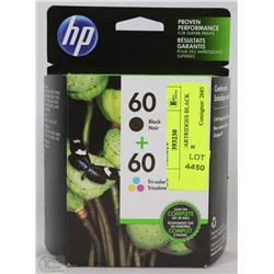 HP 60 +60 INK CARTRIDGES BLACK AND TRI COLOR