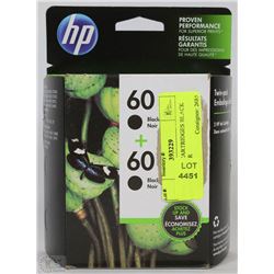 HP 60 +60 INK CARTRIDGES BLACK AND TRI COLOR