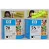 Image 1 : 2-HP 26 BLACK CARTRIDGES