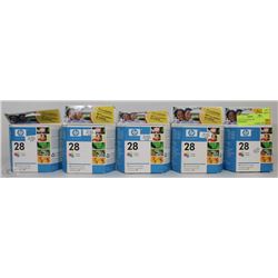 5 HP 28  TRI COLOR  INK CARTRIDGES