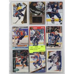 SHEET OF 9 OILER'S CARDS INCLUDES VINTAGE