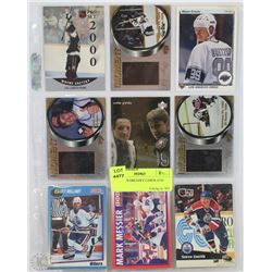 SHEET W/6 GRETZKY CARDS AND VINTAGE
