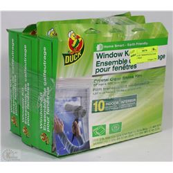 BUNDLE OF 3 WINDOW KITS, CLEAR SHRINK WRAP