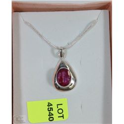 # 98- RED RUBY.925 STERLING SILVER PENDANT