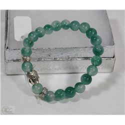 #13-FLUORITED BEAD BRACELET 7.5"