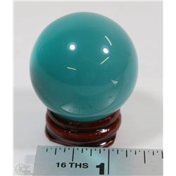 #37-BLUE CAT EYE QUART CRYSTAL SPHERE BALL