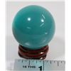 Image 1 : #37-BLUE CAT EYE QUART CRYSTAL SPHERE BALL