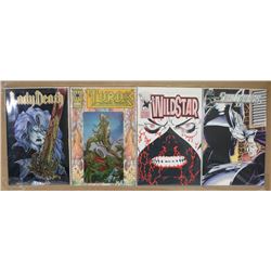 LOT OF 4 COLLECTOR COMICS INCL LADY DEATH #1