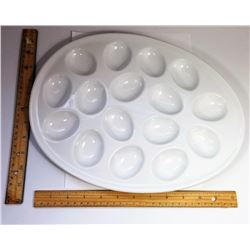 PORCELAIN WHITE DEVILED EGG PLATE