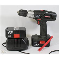CRAFTSMAN 19.2V DRILL WITH 2 BATTERIES & CHARGER