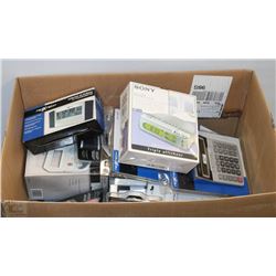 BOX OF ASSORTED ELECTRONICS INCL  UNIVERSAL