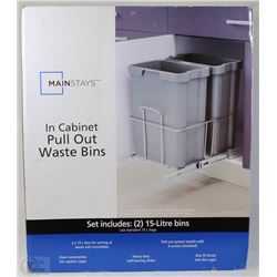 MAINSTAYS IN CABINET PULLOUT WASTE BINS
