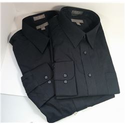 LOT OF 2 NEW MEN'S BLACK LONG SLEEVED SHIRTS