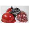 Image 1 : BOX OF RED HARD HATS