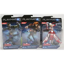 LOT OF 3 PLAYMATION MARVEL AVENGERS FIGURES
