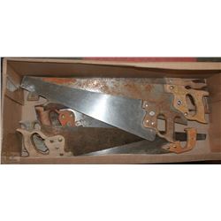 LOT OF 8 VINTAGE HAND SAWS