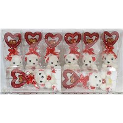 VALENTINES TEDDY BEARS. 8 PER FLAT