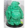 Image 1 : 1516 SMILING JADE COLOR BUDDHA (MARBLE)