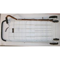 WHITE METAL 4-WHEEL FOLD-OPEN CART