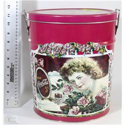 VINTAGE STYLE COCA COLA TIN WITH HANDLES