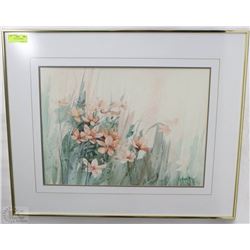 FRAMED 24X32 FLOWER PRINT
