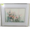 Image 1 : FRAMED 24X32 FLOWER PRINT