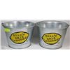 Image 1 : PAIR OF MIKE'S HARD LEMONADE GALVANIZED PAILS
